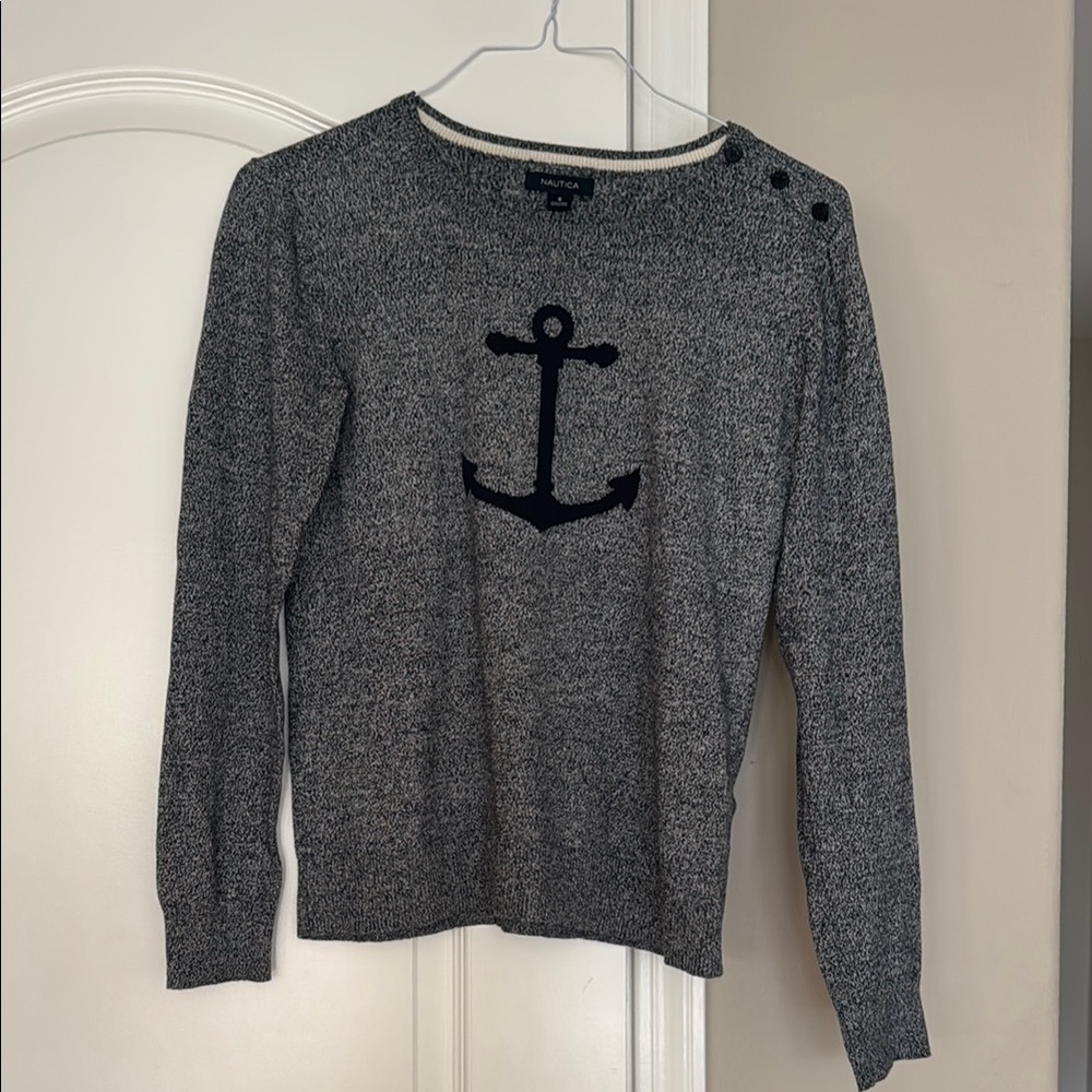 Gray Anchor Sweater